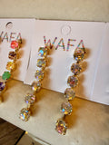 WAFA Small Crystal Cascade Drop Earrings
