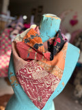 Jaded Gypsy Kantha Patchwork Small Square Scarf