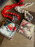 Holiday Heirloom Santa Necklaces