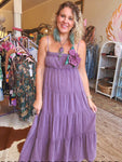Faded Grape Gauze Maxi Dress