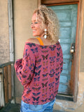 Mauve Flutter Oversized Tee — Dusty Rose