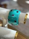 Wanderlust Gemstone Resin Bangle - Turquoise/Amethyst