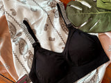 Strap Its Black Bra/Grande Crystals on black