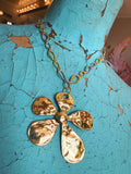 Golden Daisy Mixed Metal Necklace