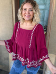 Mulberry Bloom Babydoll Top