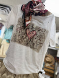 A Rare Bird "Whispering Dove Heart"  Tee