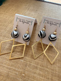 Wild Side Zebra Drop Earrings