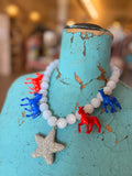 Wild Horse Necklace - Star Red White & Blue