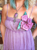 Faded Grape Gauze Maxi Dress