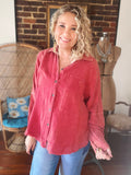 Vintage Ruby Gauze Top