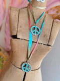 Turquoise Peacekeeper Sari Necklace