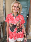 Flutter Away Coral Moon Dance Tee by Jaded Gypsy
