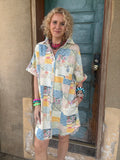 Grandma's Garden Patchwork Shirt Dress
