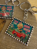 “Granny/Girlie on the Go Keychain” – Funny Retro Driver Keychain