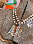 Jasper Peace on Navajo Pearls Necklace