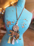 A Rare Bird Safari Sunburst Leopard Necklace