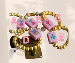 Pink Tile Mahjong Bracelet