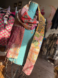 Jaded Gypsy Kantha Patchwork Skinny Scarf