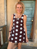 Cocoa Dot Bubble Mini Dress