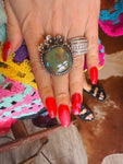 Tibetan Turquoise Pyrite Ring