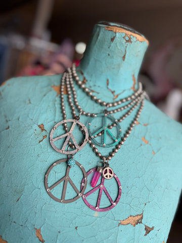 ✨ Peace, Love & Boho Necklace