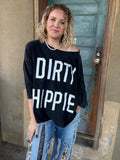 Jaded Gypsy DIRTY HIPPIE Black Be Free Top