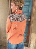 Rust + Rebel Paint Splatter Shacket