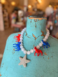 Wild Horse Necklace - Star Red White & Blue