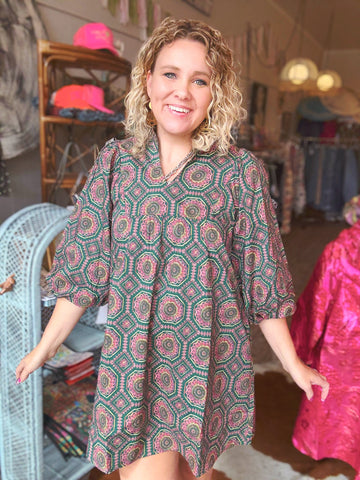 🌿 Woodland Whimsy Babydoll Dress