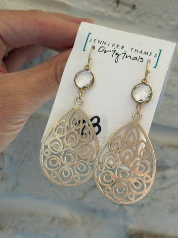 JTO Silver Medallion Earrings