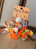 Tangerine Bloom Kantha Earrings by Gypsy South