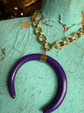Jennifer Thames Boho Spirit Purple Horn Pendant