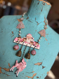 Pink Wonderland Santa Necklace