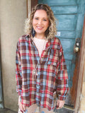 Warm Meadow Plaid Top