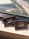 Plum GG Card Holder Keychain