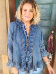 ARB Denim Ruffle Shirt