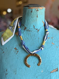 Ocean Crescent Scarf Necklace - Jennifer Thames Originals