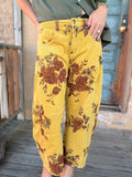 Chartreuse Garden Barrel Pants