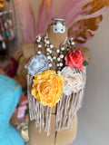 Heirloom Rose Pouch Pendant Necklace by A Rare Bird