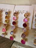 WAFA Medium Crystal Cascade Drop Earrings