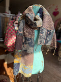 Jaded Gypsy Kantha Patchwork Skinny Scarf