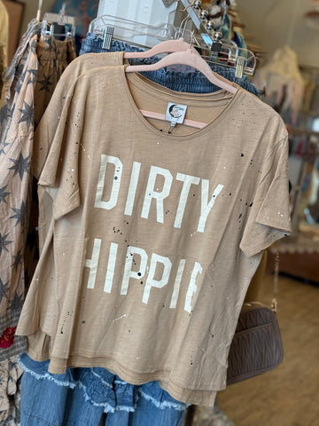 Jaded Gypsy Dirty Hippie Tee - Vintage Tan