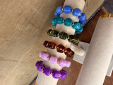 Marbled Cube Stretch Bracelet by Jennifer Thames Originals.