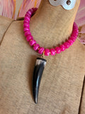 Wild Horn Acrylic Necklace by Jennifer Thames Originals