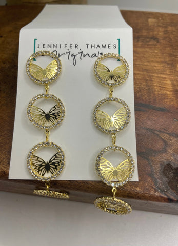 Jennifer Thames Butterfly Earrings