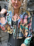 A Rare Bird Flannel Rose Jacket