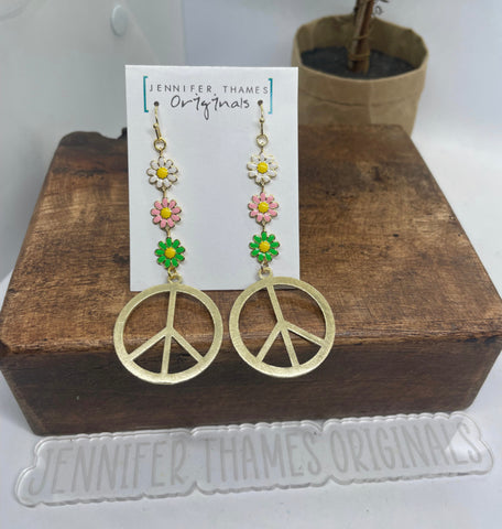 Jennifer Thames Peace Earrings - Allen