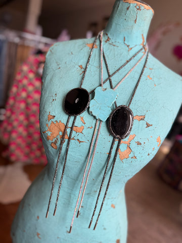 “Bling Bolo Beauties” – Agate Stone Bolo Necklaces