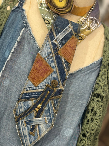 Jaded Gypsy Denim Necktie