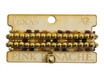 Pink Panache Gold Bead Bracelet Set